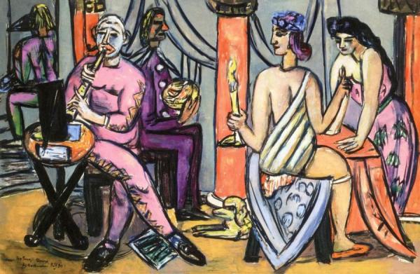 The Pompeii-clowns by Max Beckmann