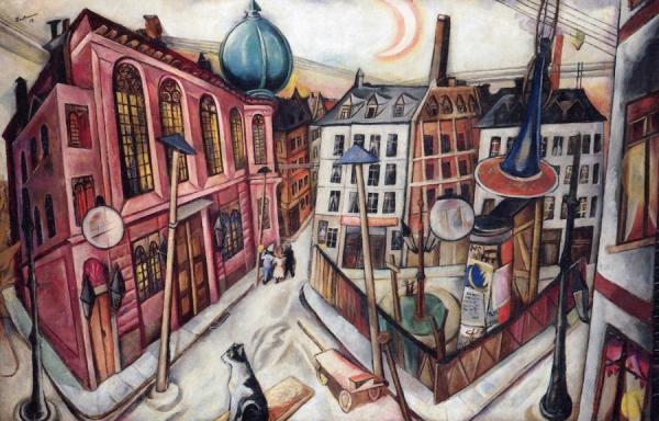 The Synagog In Frankfurt Am Main by Max Beckmann
