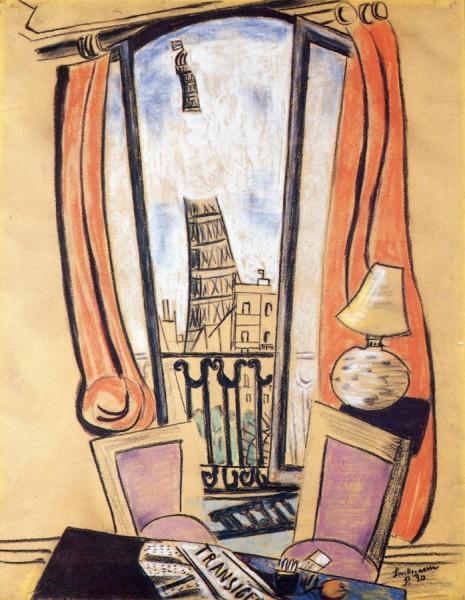 View From The Window Over The Eiffel Tower by Max Beckmann