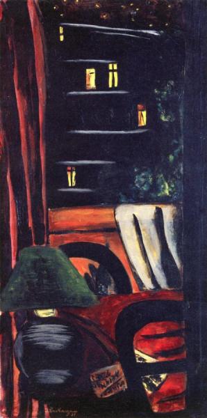 View Of Rue Des Marronniers At Night by Max Beckmann Oil Painting Reproductions