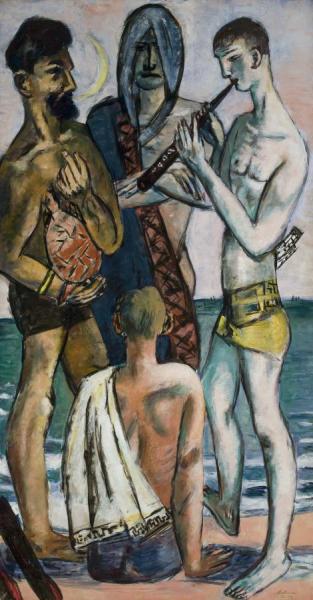Young Men By The Sea by Max Beckmann