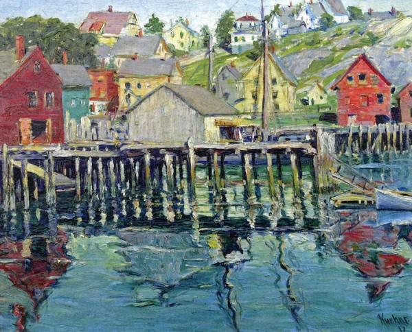 Wharves At Cripple Cove, East Cloucester by Max Kuehne