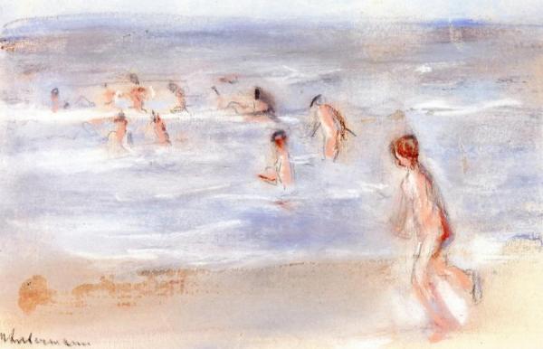 Bathing Boys (study) by Max Liebermann