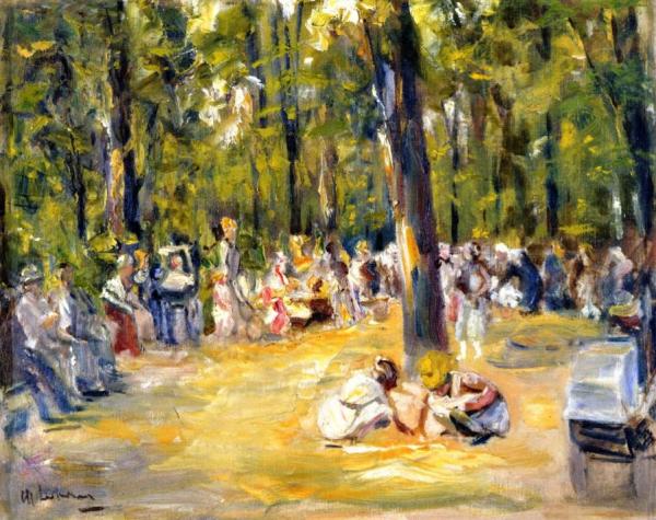 Children's Playground In Tiergarten In Berlin by Max Liebermann