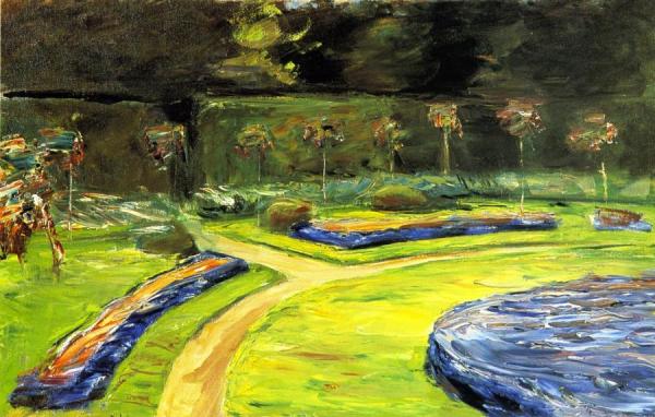 Circular Flower Bed In The Hedge Garden by Max Liebermann Oil Painting Reproductions