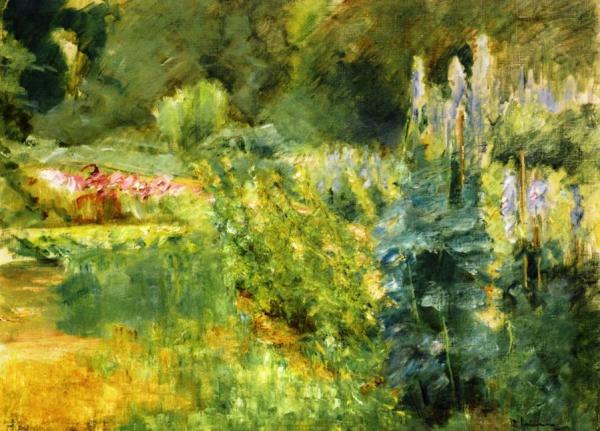 Corner With Herbaceous Plants In The Wannseegarten Towards Northwest by Max Liebermann