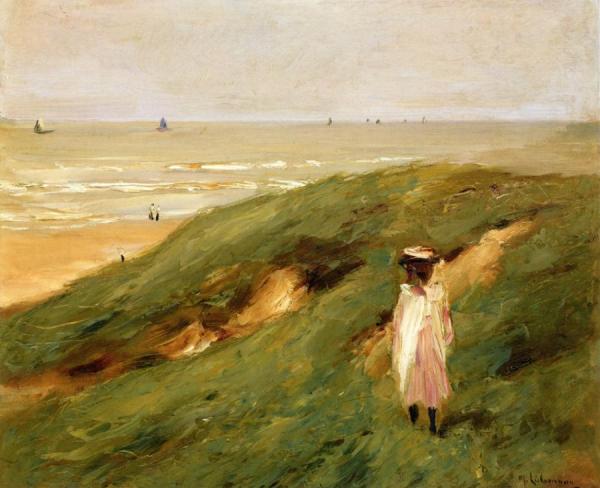 Dune Near Nordwijk With Child by Max Liebermann
