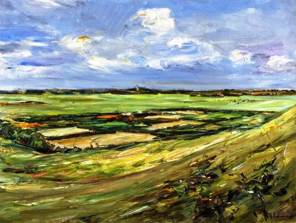 Dunes At Noordwijk - Landwards View From A Dune by Max Liebermann