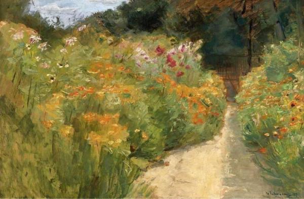 Flower Shrubs In Wannsee Garden by Max Liebermann