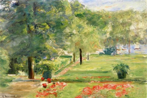 Flower Terrace, Wannsee Garden To The East by Max Liebermann