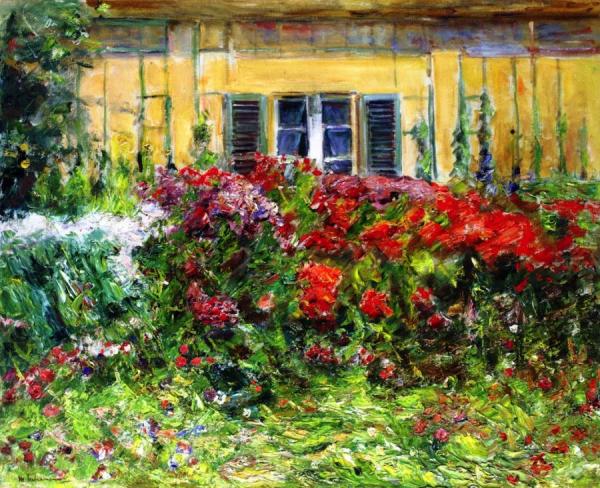Flowers In Front Of The Gardener's House To The South by Max Liebermann Oil Painting Reproductions