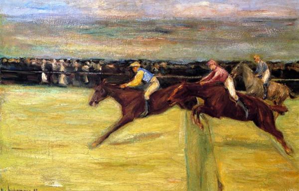 Horserace At Cascina by Max Liebermann