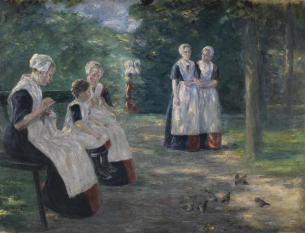 In The Garden Of An Orphanage In Amsterdam by Max Liebermann Oil Painting Reproductions