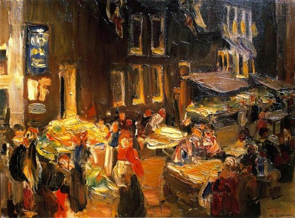 Jewish Quarter In Amsterdam by Max Liebermann