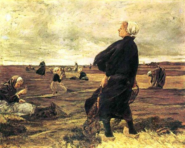 Net Mending Grooves by Max Liebermann