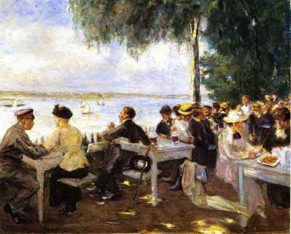 Outdoor Garden On The Havel, Nikolskoe by Max Liebermann