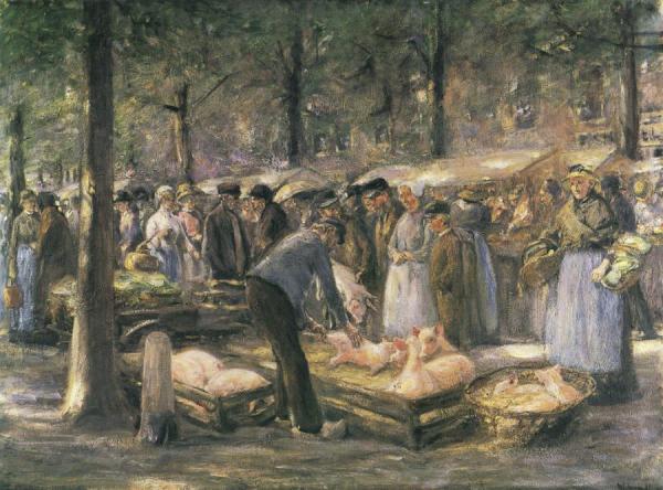 Pig Market In Haarlem by Max Liebermann