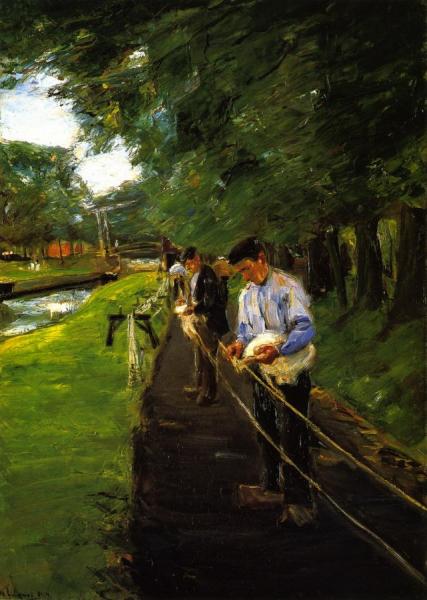 Ropewalk In Edam by Max Liebermann