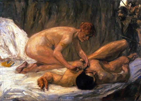 Samson And Delilah by Max Liebermann
