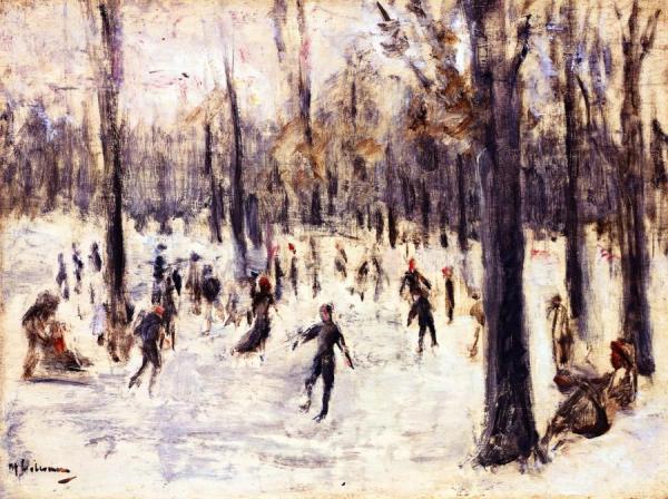 Skaters In The Tiergarten by Max Liebermann