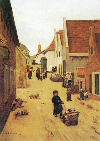 Street In Zandvoort by Max Liebermann