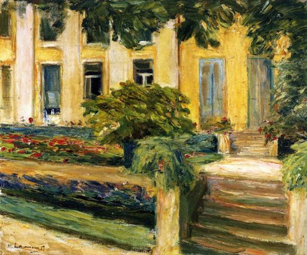 Terrace In The Garden Near The Wannsee Toward Southwest by Max Liebermann