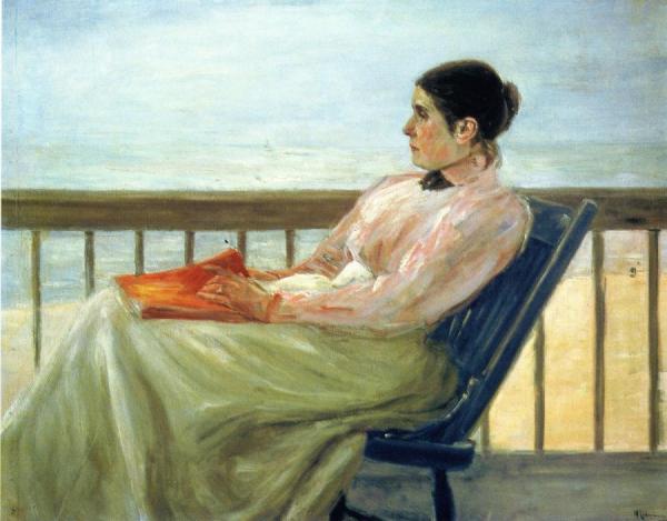 The Artist's Wife At The Beach by Max Liebermann