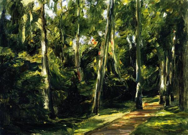 The Birch Avenue In The Wannsee Garden Toward The Southwest by Max Liebermann
