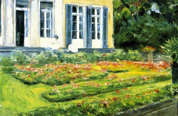 The Flower Terrace In The Wannsee Garden, Facing Northwest by Max Liebermann