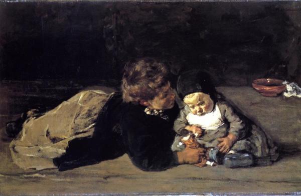 The Siblings by Max Liebermann