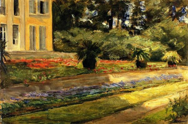 The Terrace In The Garden On Wannsee Toward The Northwest, With The Villa On The Left by Max Liebermann Oil Painting Reproductions