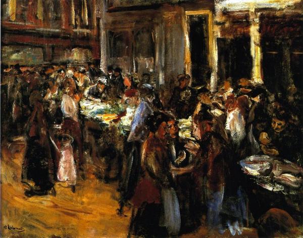 Vegetable Market In Amsterdam by Max Liebermann