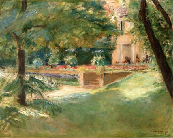 View Of The Flower Terrace In Wannsee Garden To The South West by Max Liebermann