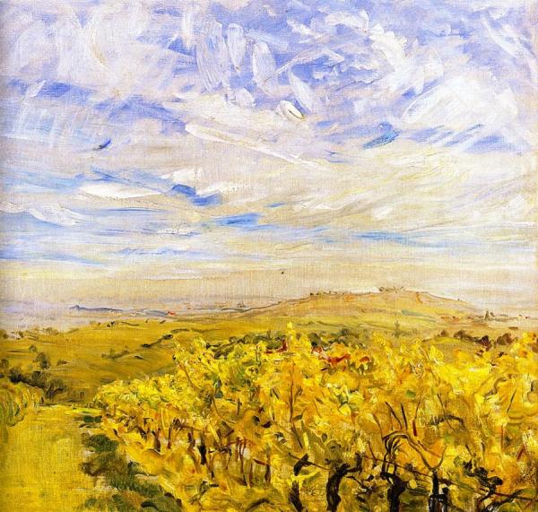 Early Autumn In The Palatinate - Vineyards Near Neukastel by Max Slevogt Oil Painting Reproductions