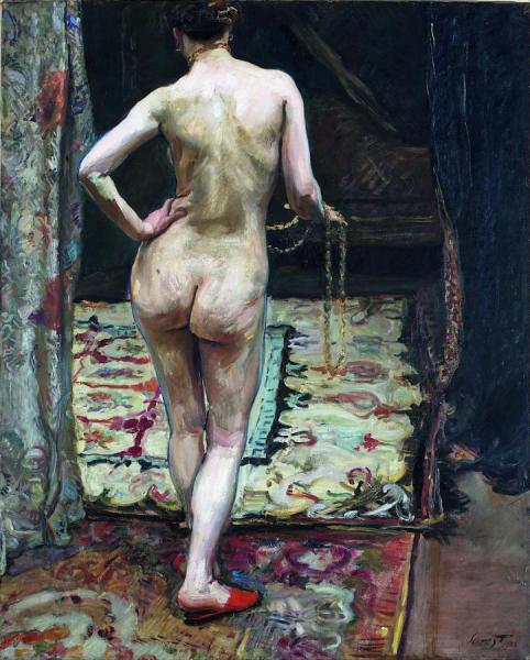 Female Nude From The Back by Max Slevogt Oil Painting Reproductions