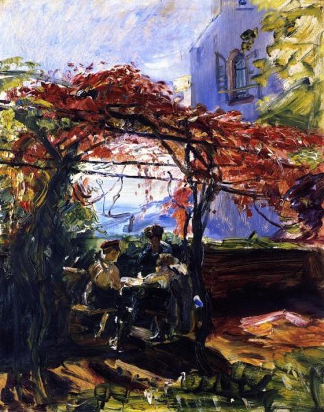 Grape Arbor At Neukastel by Max Slevogt