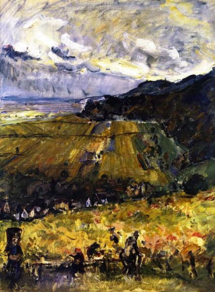 Grape Harvest At Neukastel by Max Slevogt