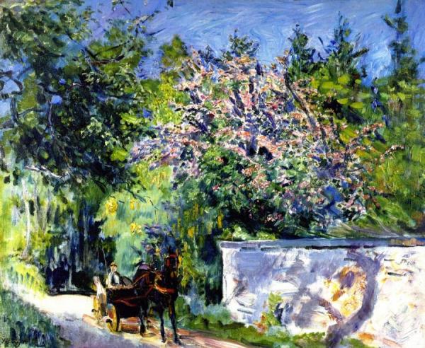 Woodland Hawthorn With Small Cart by Max Slevogt