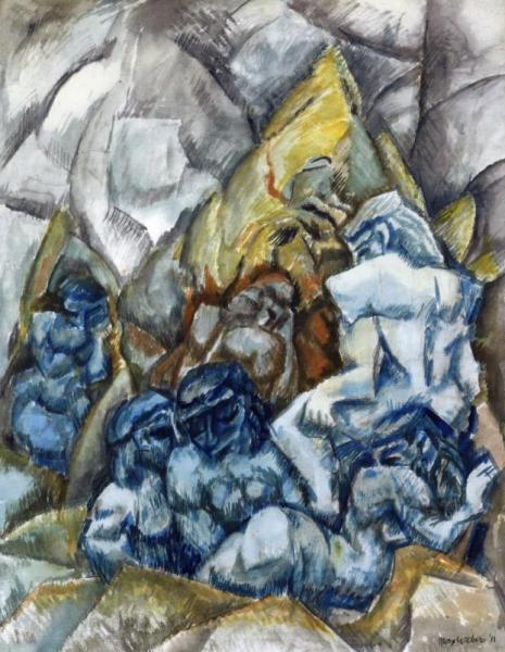 Figures In A Landscape by Max Weber