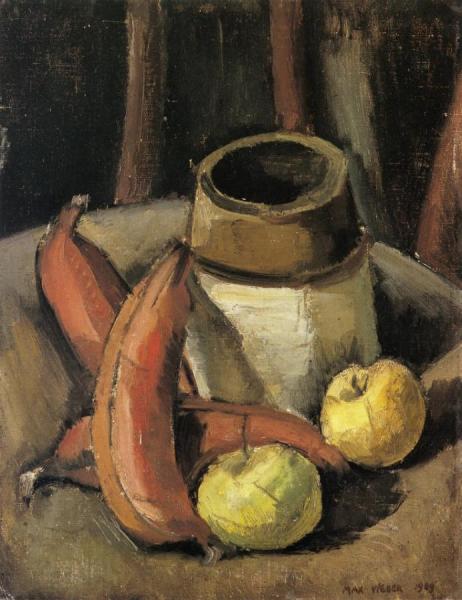 Still Life With Red Bananas by Max Weber