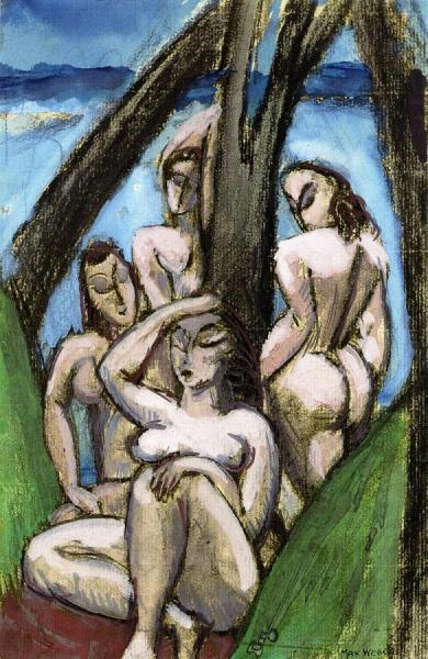 Women In A Landscape by Max Weber