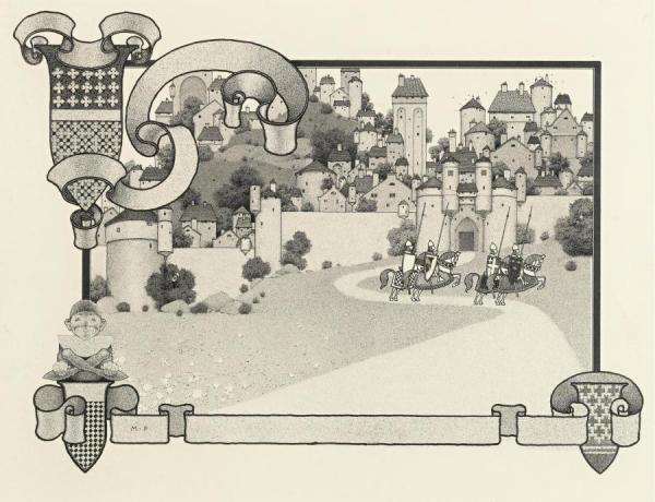 A Very Fascinating Background by Maxfield Parrish