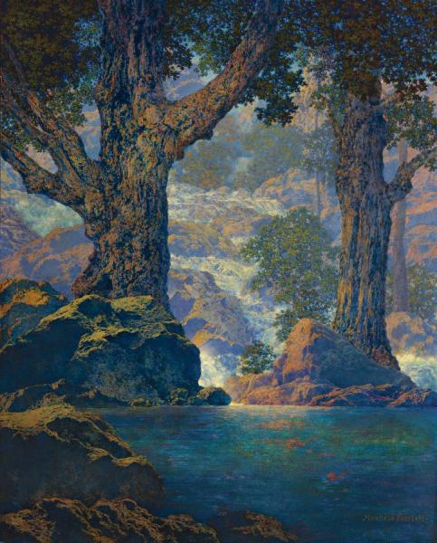 Cascades (quiet Solitude) by Maxfield Parrish
