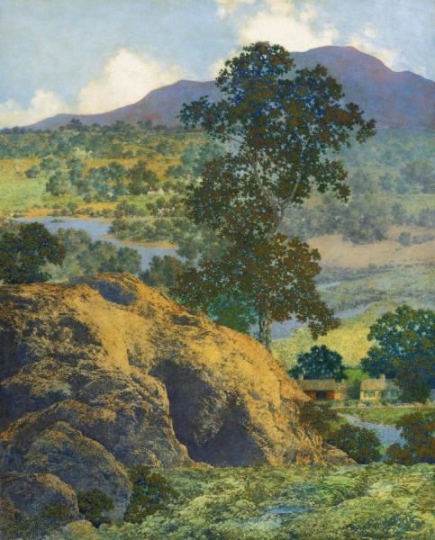 New Hampshire Hills (new Hampshire Landscape) by Maxfield Parrish