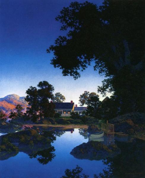 Peace Of Evening by Maxfield Parrish Oil Painting Reproductions
