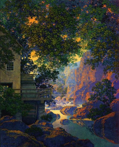 The Old Glen Mill by Maxfield Parrish