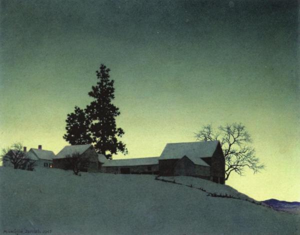 Winter Dusk by Maxfield Parrish Oil Painting Reproductions