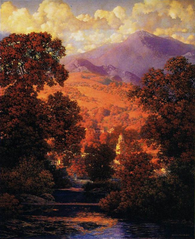 Sunlit Valley, 1947 by Maxfield Parrish