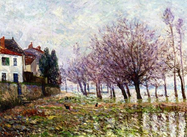 Après L'inondation, Haute-indre, Loire Inférieure by Maxime Maufra