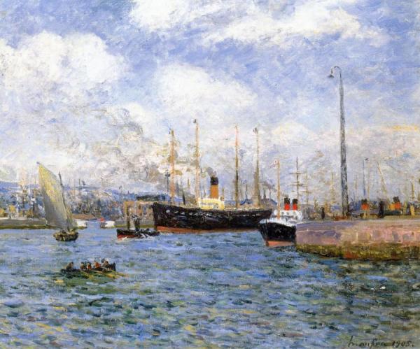 Departure Of A Transport At Le Havre by Maxime Maufra Oil Painting Reproductions